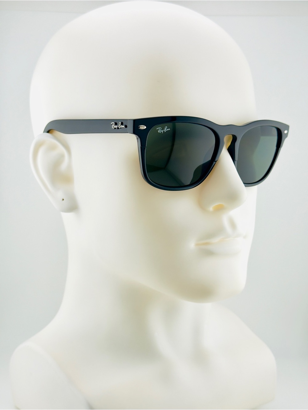 Ray-Ban Steve Sunglasses RB4487 Polished Black Frame with Dark Green Lenses